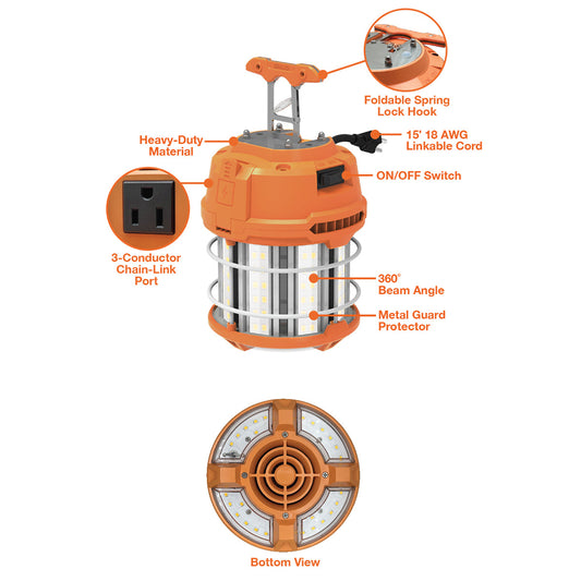 60W Work Light w/ 15' Cable