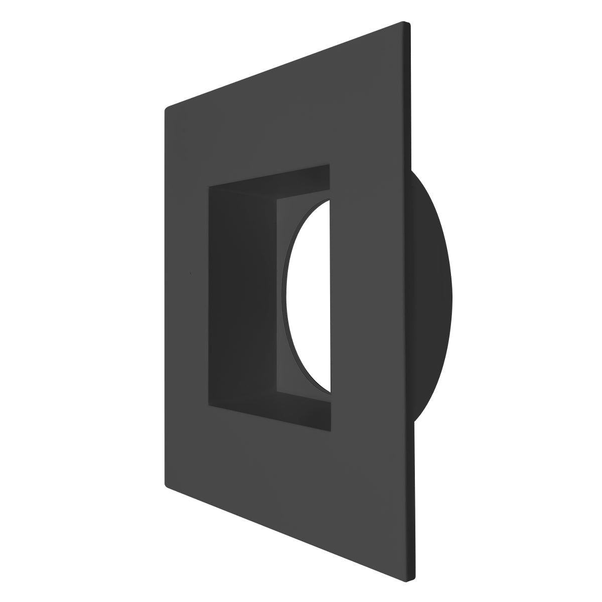 MDJBX-3: Black / White Square Smooth Trim