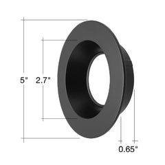 MDJBX-3: Black Round Smooth Trim