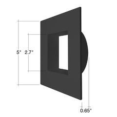 MDJBX-3: Black/White Square Smooth Trim