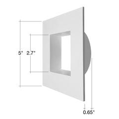 MDJBX-3: Black/White Square Smooth Trim