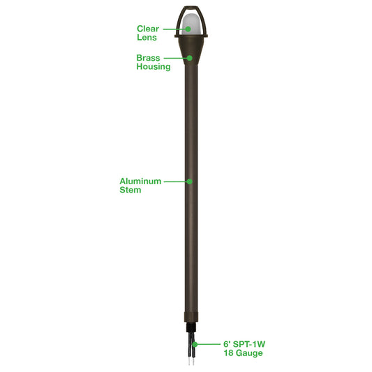 Path Light Stem - 12" Height