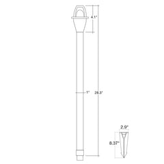 Path Light Stem - 12" Height