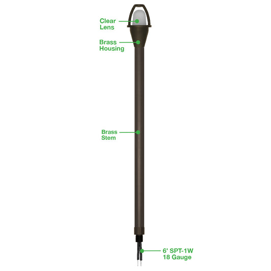 Path Light Stem - 12" Height