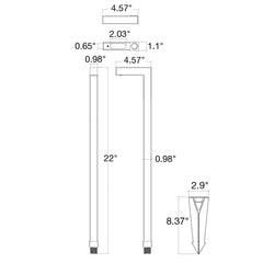 Path Light Stem - 24" Height