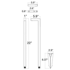 Path Light -  22" Height: L-Shape