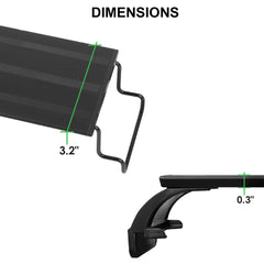 Aquarium Light 12" bar for 12-18" Tank, 3 Light Modes Remote: Qube-Line