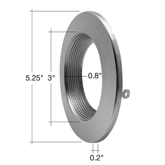 4" RDL: Brushed Nickel Trim Baffle Trim