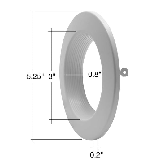 4" RDL: White Trim Baffle Trim