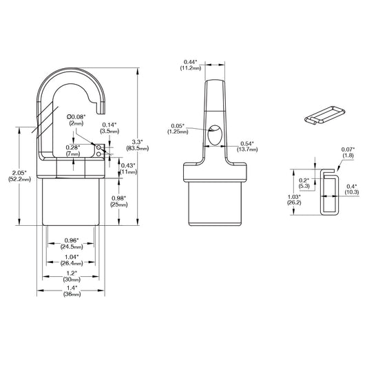 RHB3: Pendant Mount Hook 1/2" Pipe