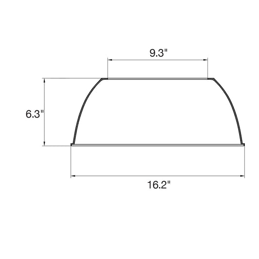 RHB3: 100/150w Acrylic Reflector 90°