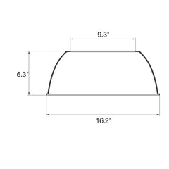 RHB3: 100/150w Acrylic Reflector 90°