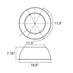 RHB3: Aluminum Reflector 90°