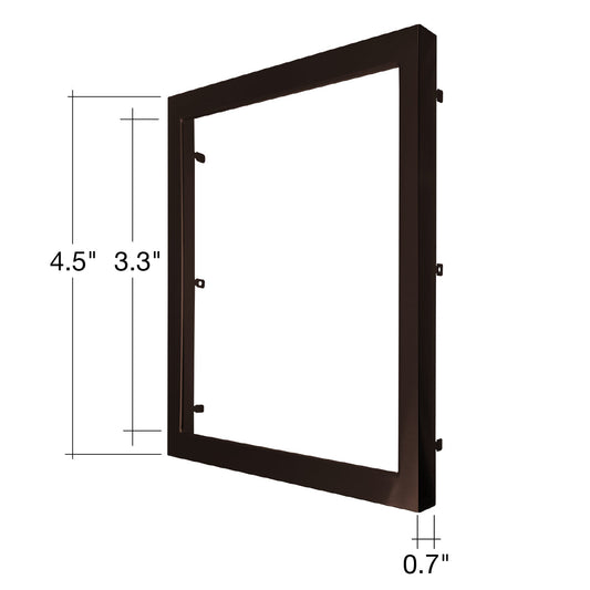 SLDSKSQ: 5" Snap on Trim Bronze/Black/Brushed Nickel