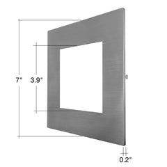 SL-PNL-6SQ  Brushed Nickel/Black/Bronze Trim