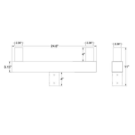 Tenon: Square Bullhorn 2-Head Adapter