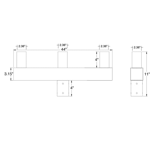 Tenon: Square Bullhorn 3-Head Adapter