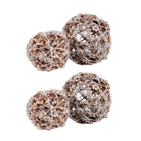 Crystals Set of 4 Spheres: 2 Sm-2Lg Accessories Pomeroy 