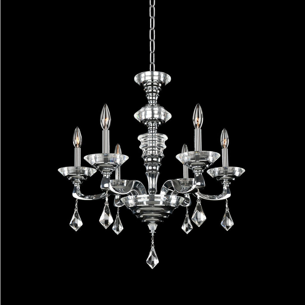 Cosimo 6 Light Chandelier with Clear Firenze Ceiling Allegri 