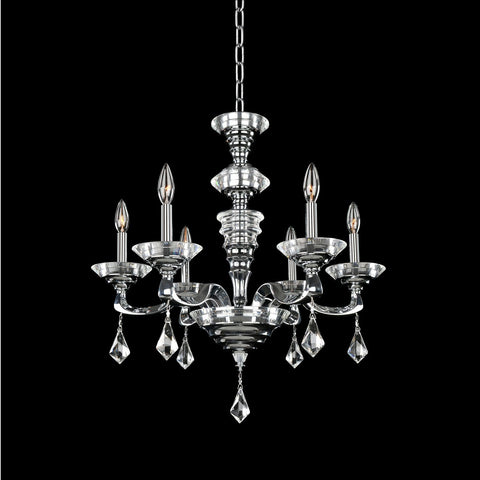 Cosimo 6 Light Chandelier with Clear Firenze Ceiling Allegri 