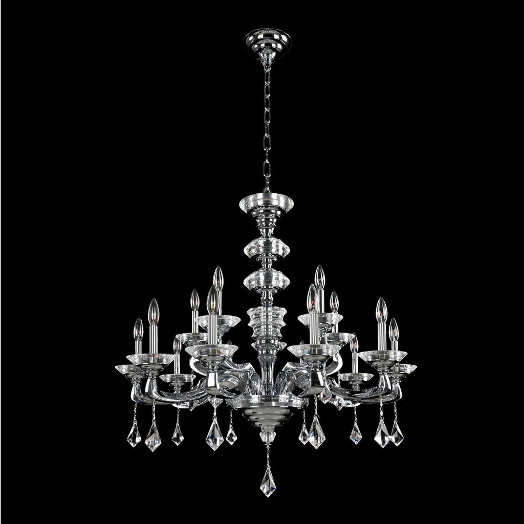Cosimo 12 Light Chandelier with Clear Firenze Ceiling Allegri 