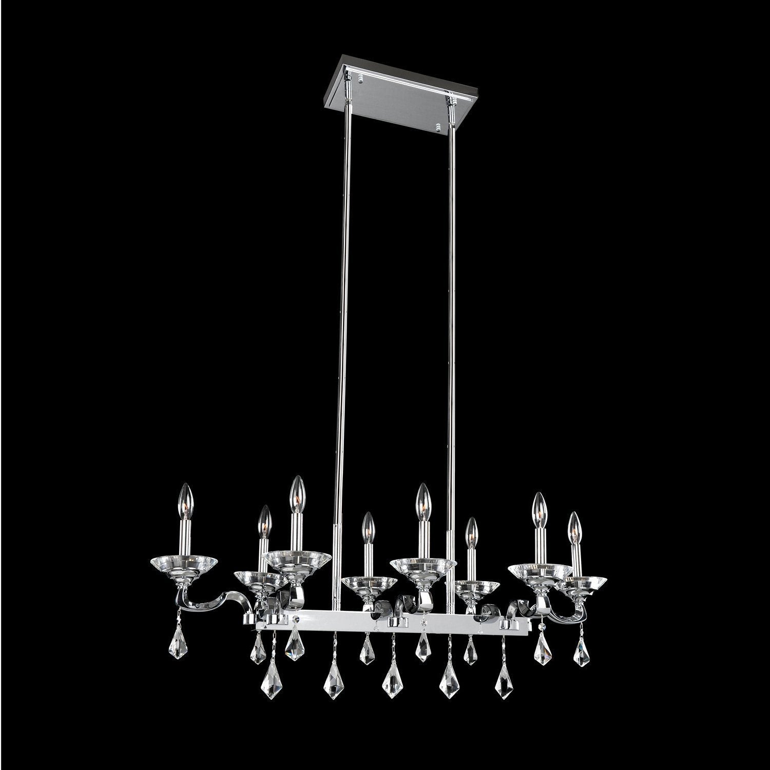 Cosimo 8 Light Island with Clear Firenze Ceiling Allegri 