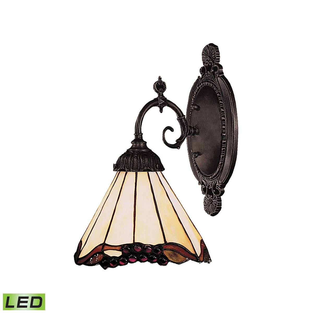 Mix-N-Match 1-Light Sconce in Tiffany Bronze - LED Offering Up To 800 Lumens (60 Watt Equivalent) Wi Wall Elk Lighting 