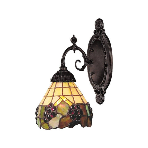 Mix-N-Match 1 Light Wall Sconce In Vintage Antique And Stained Glass Wall Sconce Elk Lighting 