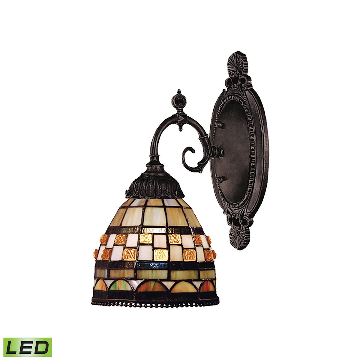 Mix-N-Match 1 Light LED Wall Sconce In Classic Bronze Wall Sconce Elk Lighting 
