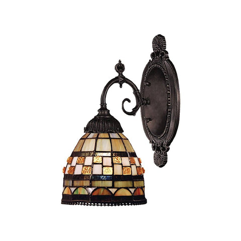 Mix-N-Match 1 Light Wall Sconce In Classic Bronze Wall Sconce Elk Lighting 