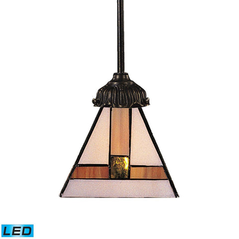 Mix-N-Match LED Pendant In Tiffany Bronze And Multicolor Glass Ceiling Elk Lighting 