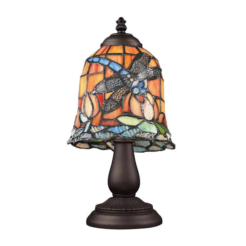 Tiffany Dragonfly 1 Light Table Lamp In Tiffany Bronze Lamps Elk Lighting 