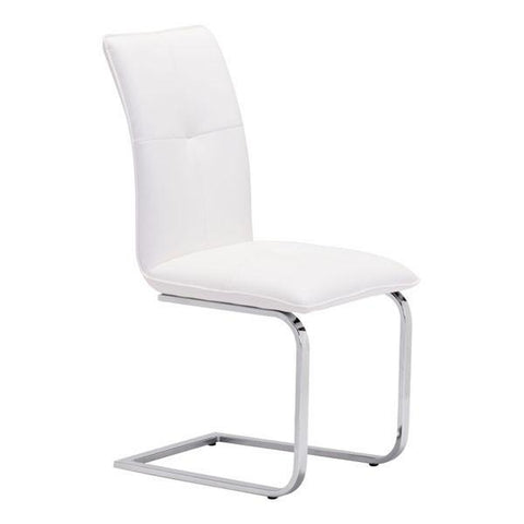 Anjou Dining Chair White (Set of 2) Furniture Zuo 