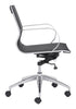 Glider Low Back Office Chair Black Furniture Zuo 