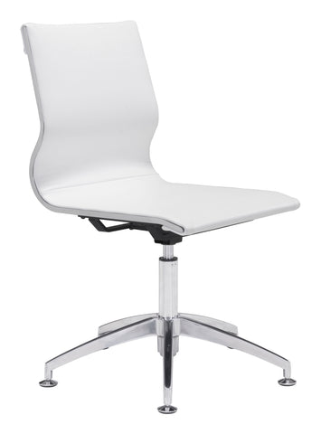Glider Conference Chair White Furniture Zuo 