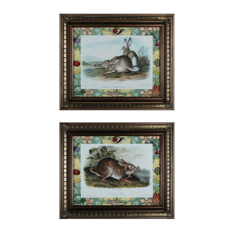 Rabbits with Border Wall Art Sterling 
