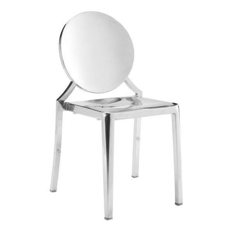 Eclispe Dining Chair Stainless Steel (Set of 2) Furniture Zuo 