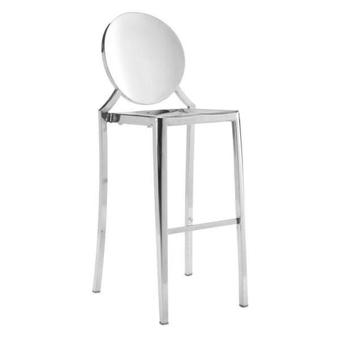Eclispe Bar Chair Stainless Steel (Set of 2) Furniture Zuo 