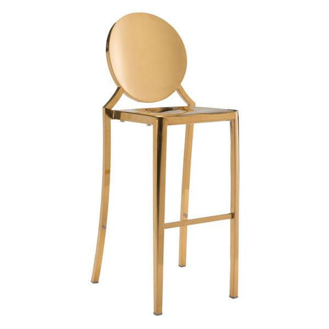 Eclispe Bar Chair Gold (Set of 2) Furniture Zuo 