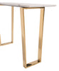 Atlas Console Table Stone & Gold Furniture Zuo 