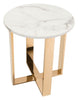 Atlas End Table Stone & Gold Furniture Zuo 