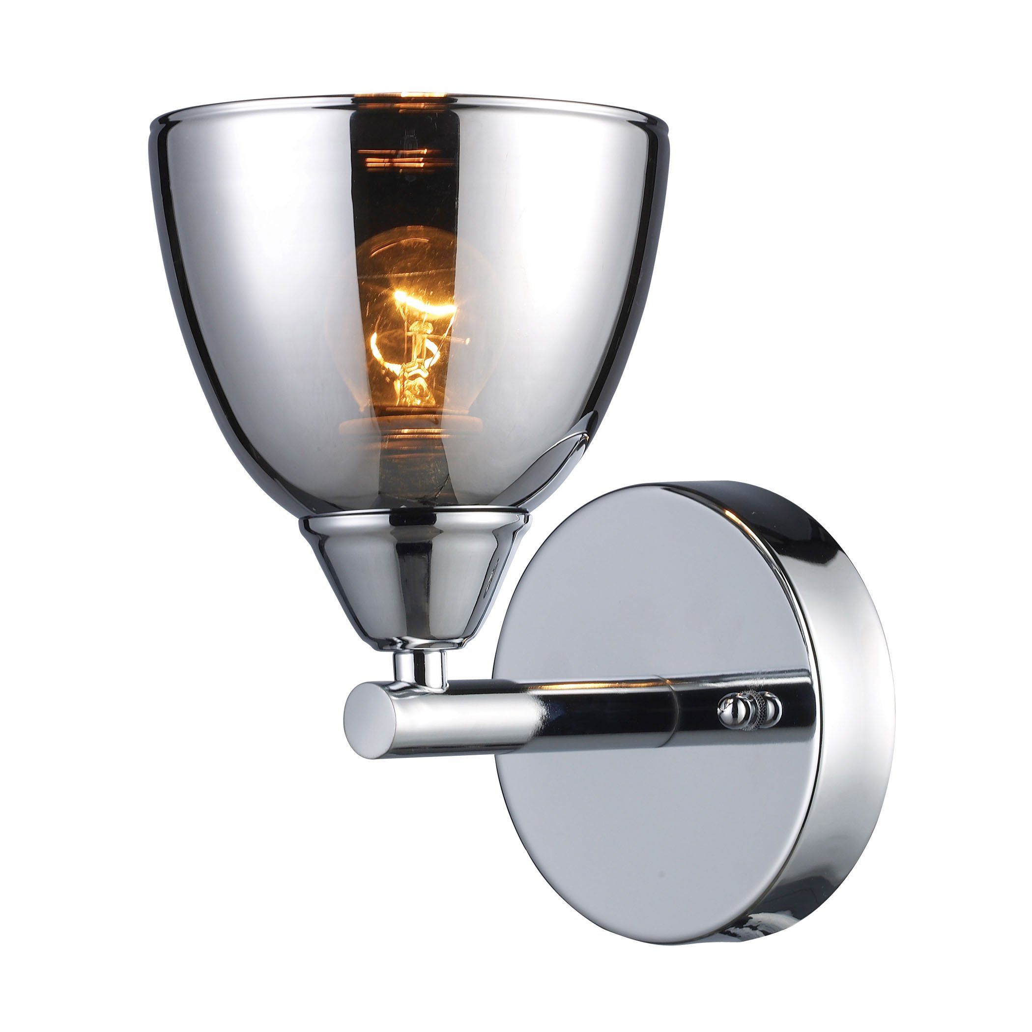 Reflections 1 Light Wall Sconce In Polished Chrome Wall Sconce Elk Lighting 