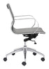 Glider Low Back Office Chair Gray Furniture Zuo 