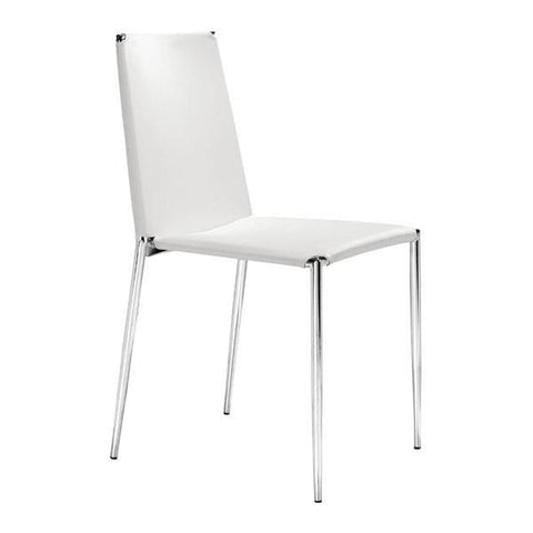 Alex Dining Chair White (Set of 4) Furniture Zuo 