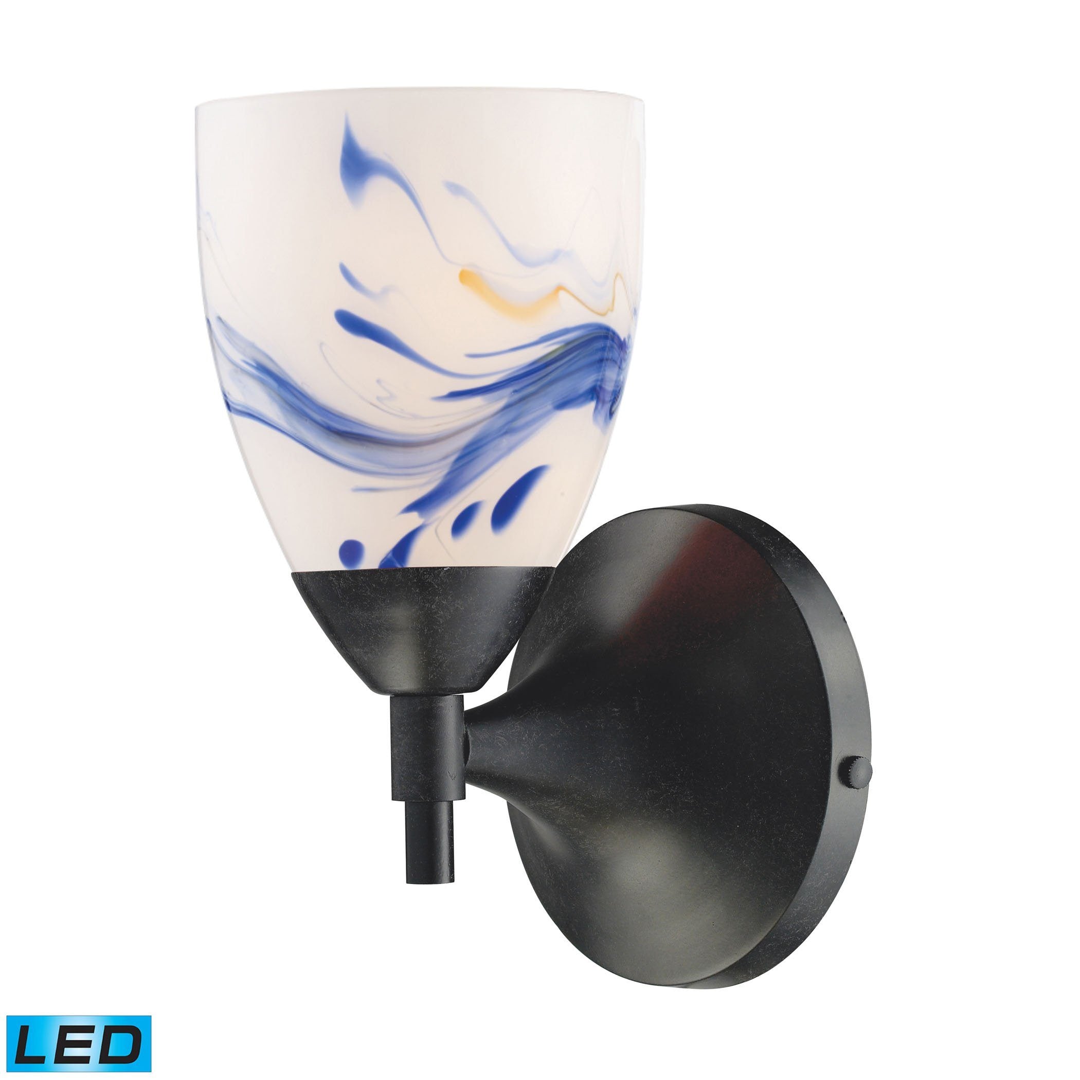 Celina 1 Light LED Sconce In Dark Rust And Mountain Wall Sconce Elk Lighting 