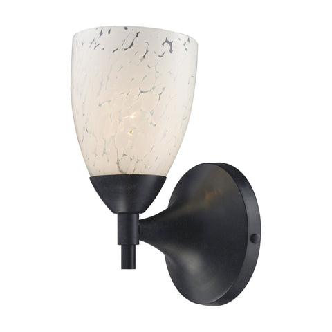 Celina 1 Light Sconce In Dark Rust And Snow White Wall Sconce Elk Lighting 