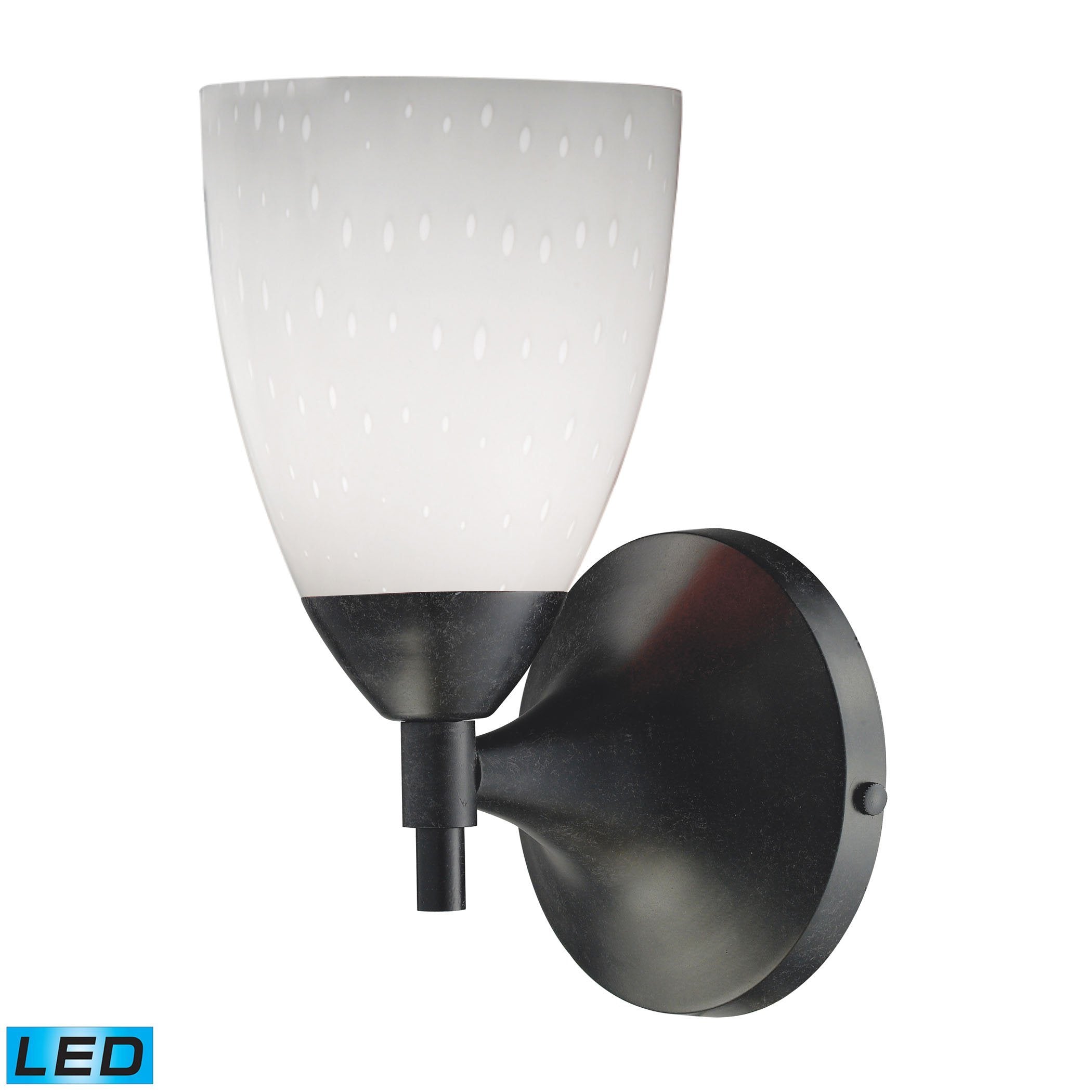 Celina 1 Light LED Sconce In Dark Rust And Simple White Wall Sconce Elk Lighting 