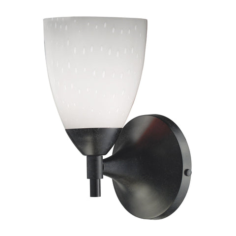 Celina 1 Light Sconce In Dark Rust And Simple White Wall Sconce Elk Lighting 