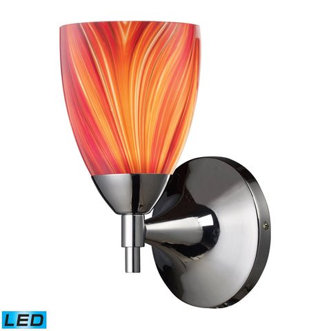 Celina 1-Light Sconce in Polished Chrome and Multi Glass - LED Offering Up To 800 Lumens (60 Watt Eq Wall Elk Lighting 