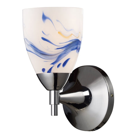 Celina 1 Light Sconce In Polished Chrome And Mountain Wall Sconce Elk Lighting 